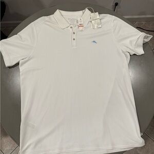 Tommy Bahama Men’s Big and Tall Polo Shirt Bright White 3XLT